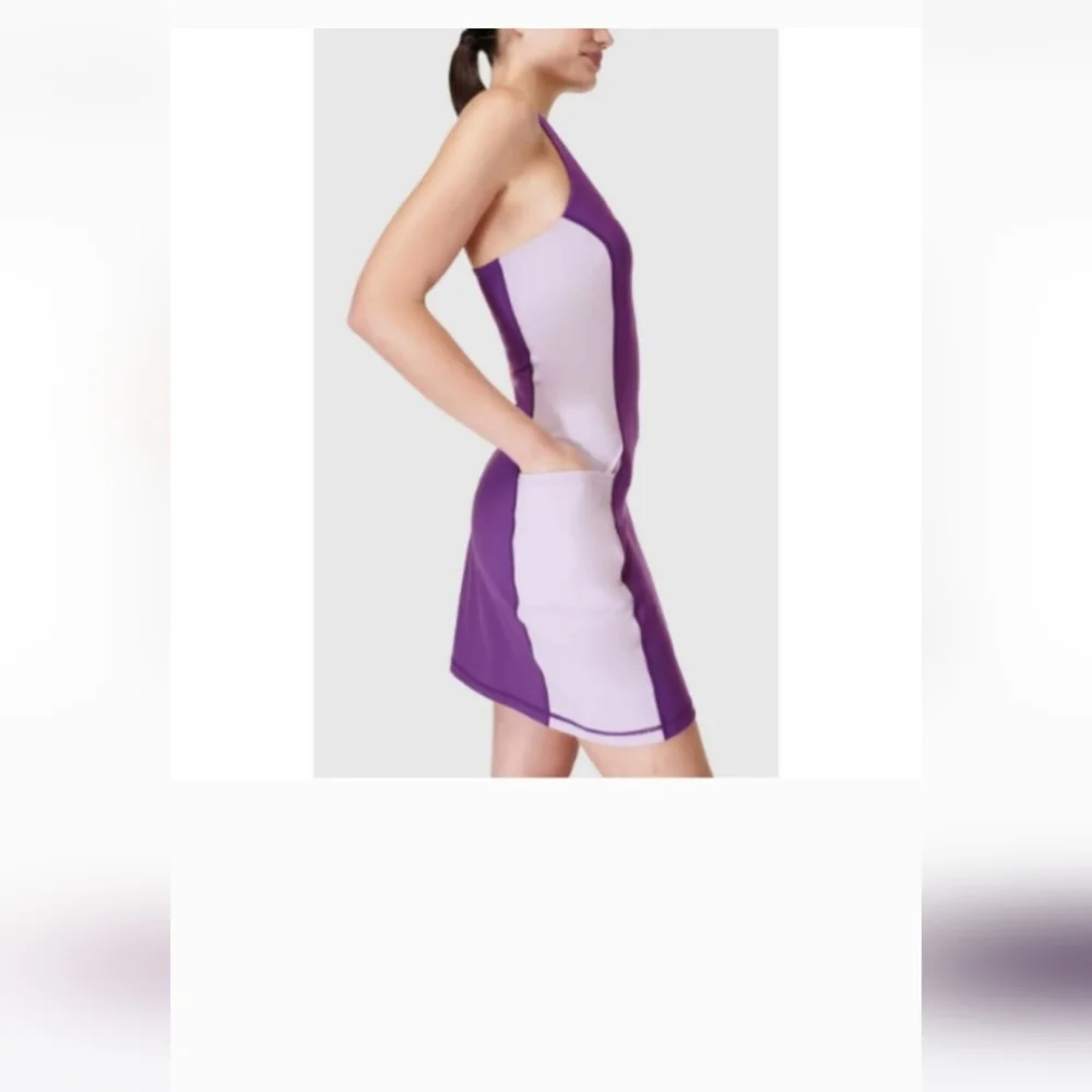 Sweaty Betty Power Workout Colorblock Performance Dress Deep Purple